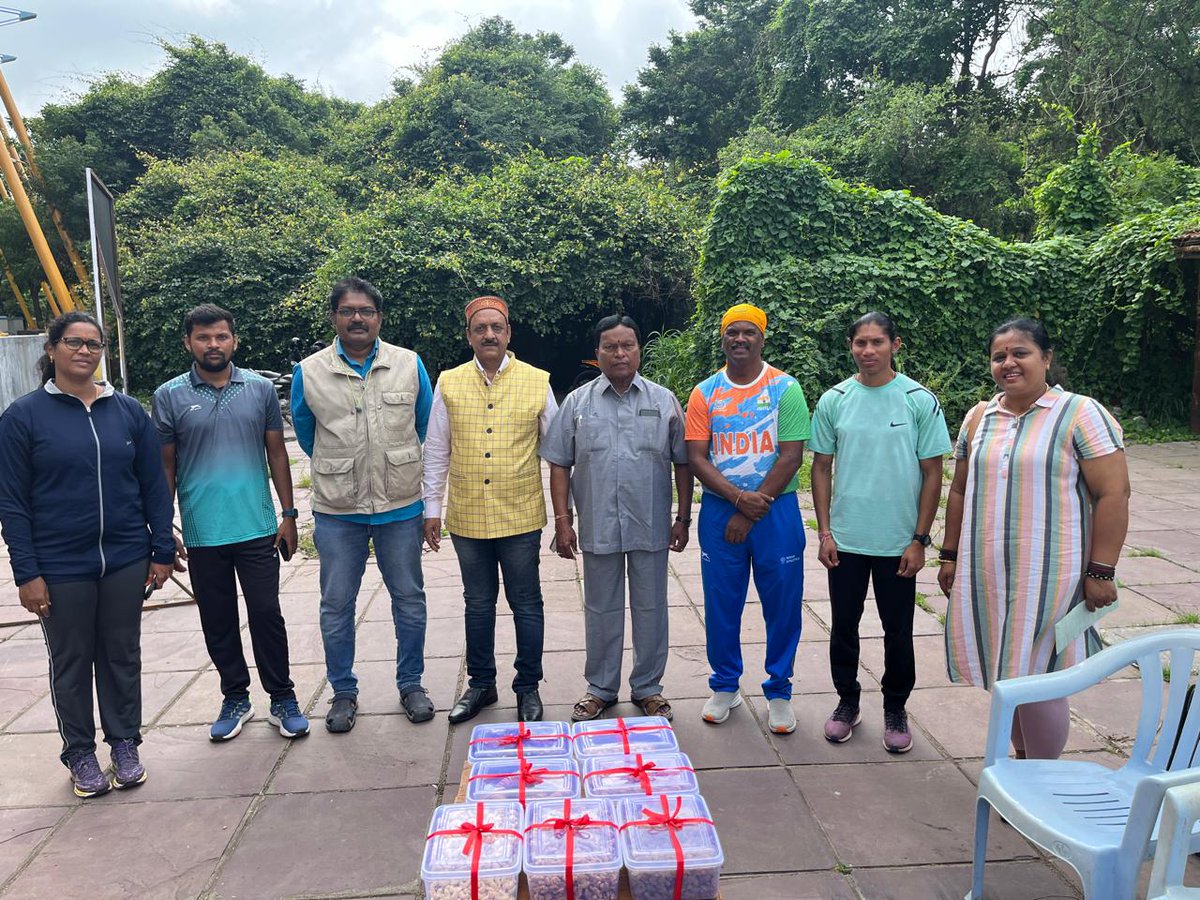 HapTournament's tweet photo. @ICCLCRICKET provided Deepthi Jeevanji, an Indian para-athlete from Telangana who won a gold medal at the World Para Athletics Championships in 2024, with a variety of dry fruits and food items which helps to improve her health and enable her to perform well and eventually win. https://t.co/YrCIqOYi31