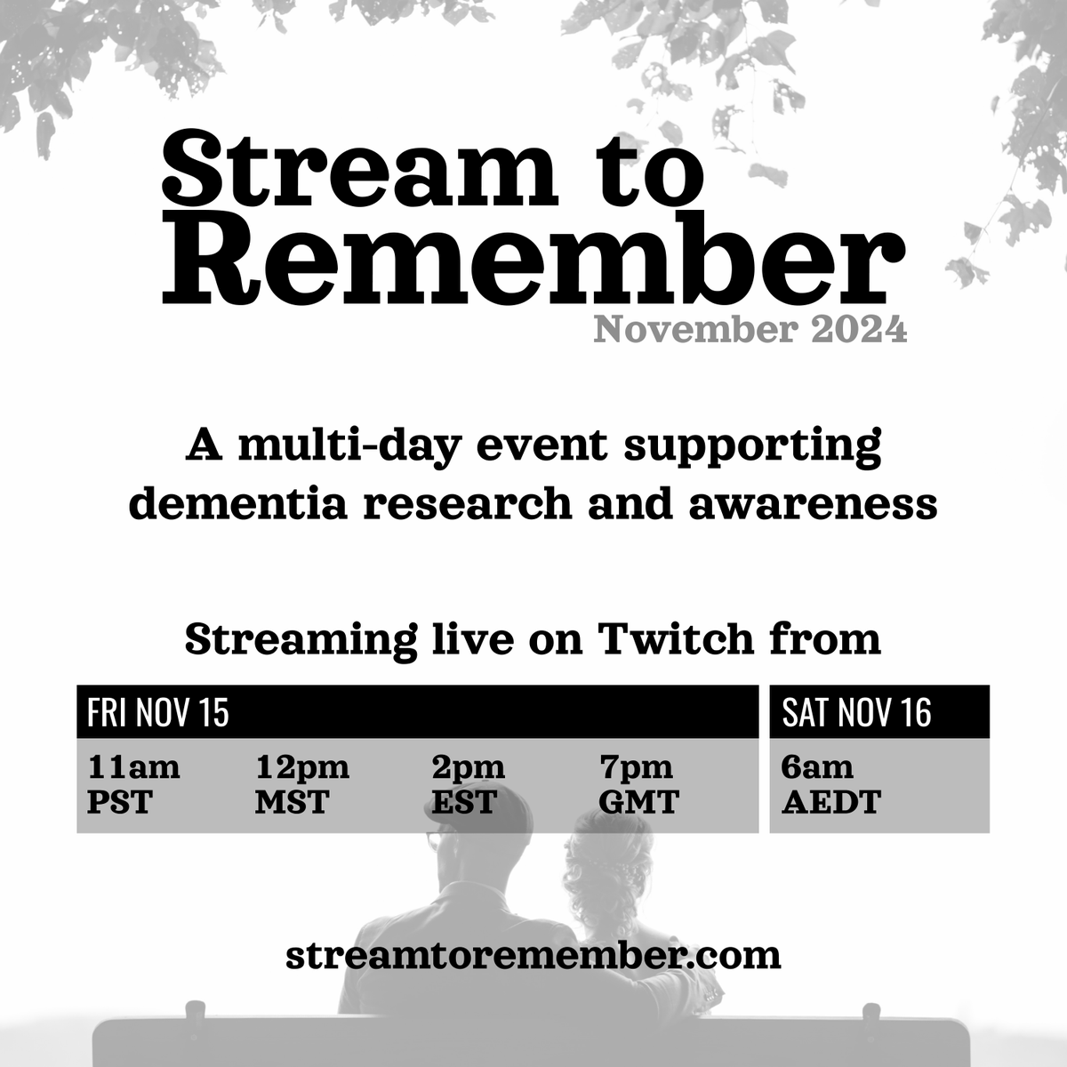 RichardThornton's tweet photo. Listen up @Twitch streamers! Who wants to join us to support dementia research and awareness? Last year #StreamToRemember raised over $11k AUD and I'd love your help to crush that this year! Starts Nov 15/16... 50 hours. 20+ slots. Apply now: https://t.co/tEZMigsSvX https://t.co/LTb2rtrteJ