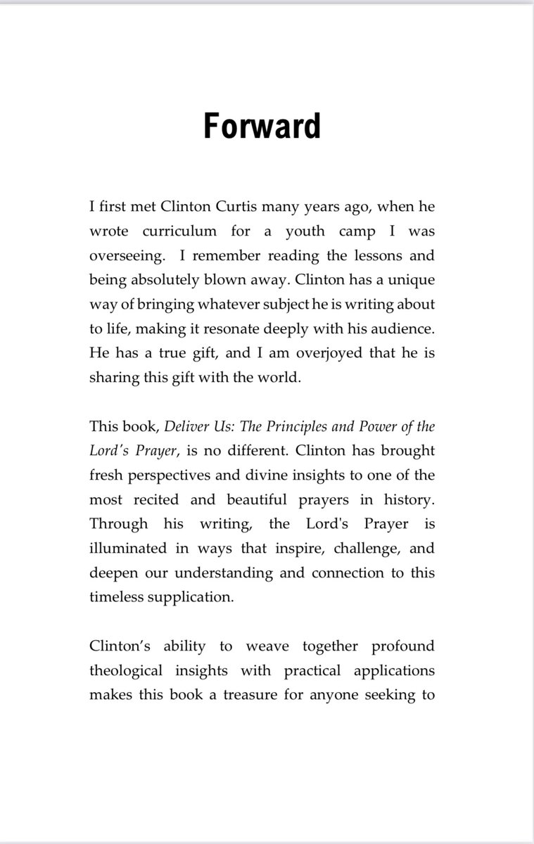 clinton_curtis's tweet photo. I also want to extend a huge thank you to Pastor Chantry Dean of Calvary Church Bentonville for graciously writing the foreword to this work. Without the kindness and support of people like him through the years, this book would never have come to fruition. https://t.co/PqwmaQ7RKO