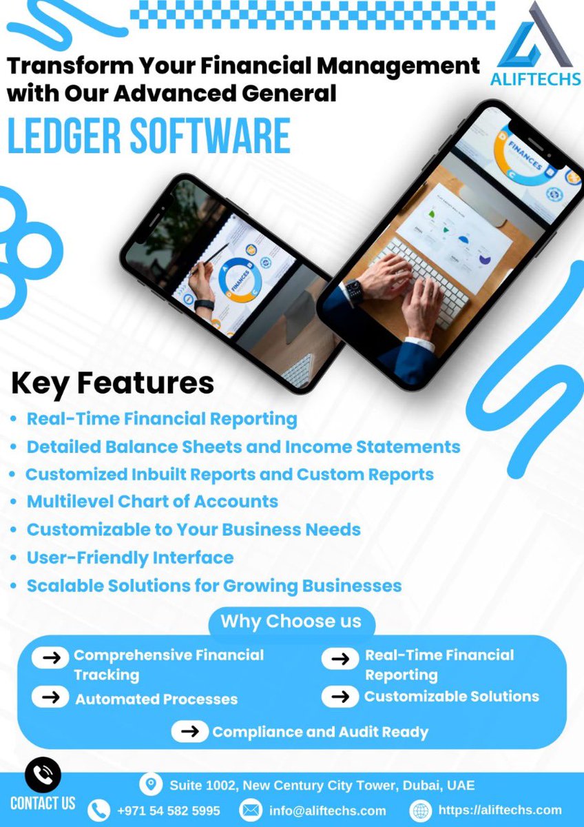 AlifTechsUAE's tweet photo. Enhance Your Financial Management with @AlifTechsUAE Advanced General Ledger Software! 📈

📍 Contact Us:
Suite 1002, New Century City Tower, Dubai, UAE
📞 Phone: +971 54 582 5995
📧 Email: info@aliftechs.com
🌐 Website: https://t.co/2MsSEOXgNe

#FinanceManagement #LedgerSoftware https://t.co/tfOh4I5zBi