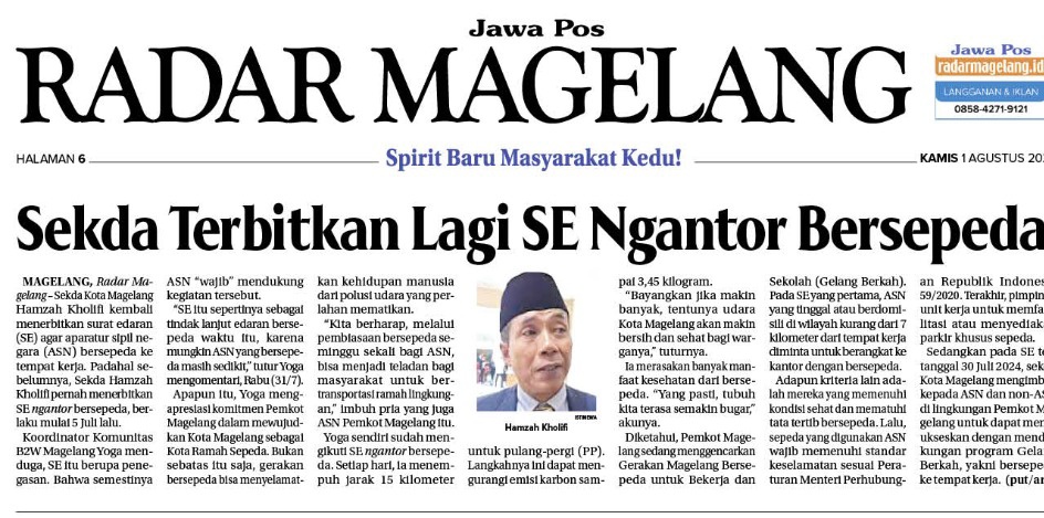 Yuk.. !! Siapkan sepedamu bergerak dalam gerakan keBIKEan menjaga udara kota. #magelangkotasepeda #magelangramahsepeda #magelangsantunbersepeda #savejalursepeda #gelangberkah #magelangbike