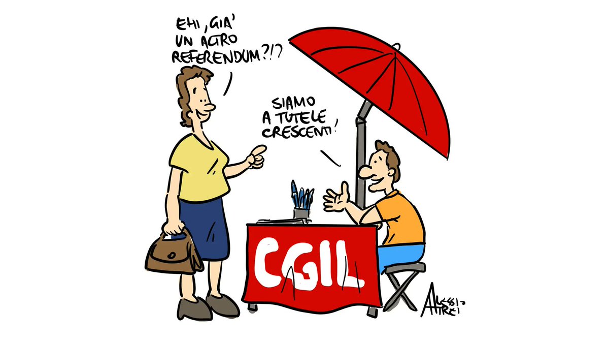 500000 firme e non sentirle!
Se la vostra non è ancora fra quelle, cercate i banchini <a href="/CgilFirenze/">CGIL Firenze</a> o firmate online su
pnri.firmereferendum.giustizia.it/referendum/ope…

Vignetta di @Atriiide su <a href="/collettiva_news/">Collettiva</a> 

#cgil #Autonomiadifferenziata #referendum