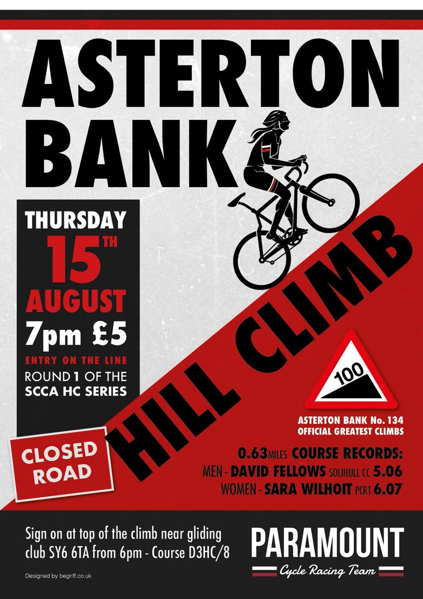 Is it that time already? R1 <a href="/BBRopticians/">BBR</a> Hill Climb Series <a href="/ParamountCRT/">Paramount CRT</a> Asterton Bank climb just a fortnight away.