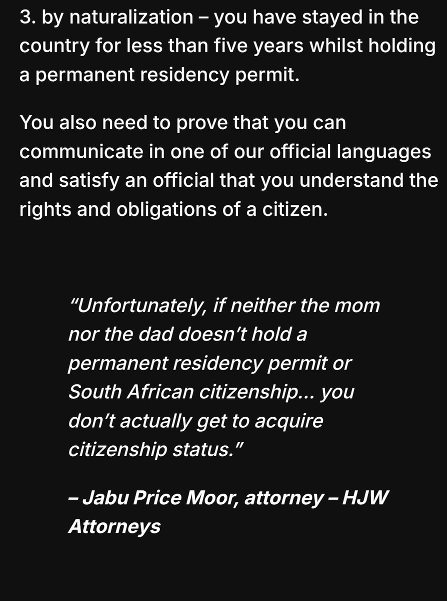 You are misleading the people as always, Thuli.  The father of Chidimma clearly said he got in South Africa for the first time in 2010 during the world.  Chidimma, on the other hand, is born of Mozambican mother, so she can't automatically be naturalized without merits. Remove