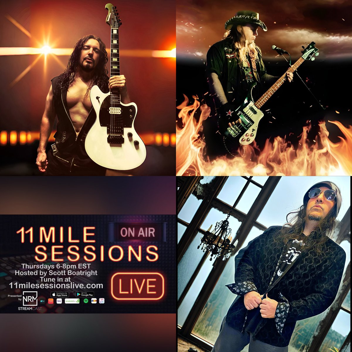 jasoncaine's tweet photo. Thursday Aug 1 The Lion Within will be on the 11 Mile Sessions Live TV show performing live and talking about our upcoming songs, shows &amp; plans! 
Available channels (Roku, Fire TV, Apple TV, etc) &amp; details at ⬇️⬇️⬇️

Watch live 6-8pm EST at:
https://t.co/7ME2N7Xv96 https://t.co/vwtSNRo9oU