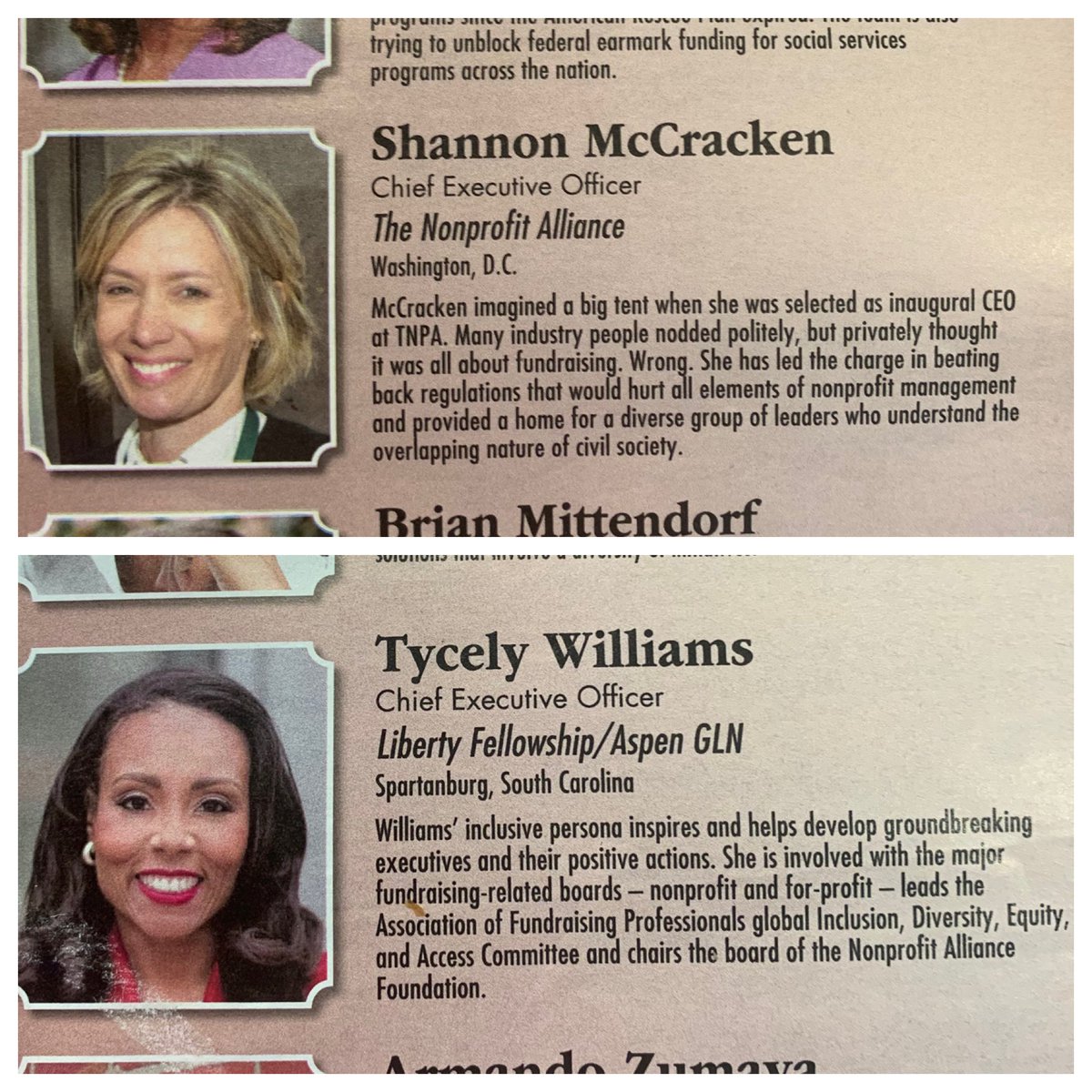 Neal Denton 🌻 (@nealdenton) on Twitter photo Standing ovation to two of my faves! Congrats to @ShanCMcCracken <a href="/TNPAorg/">The Nonprofit Alliance</a> and <a href="/tycely/">Tycely Williams</a> on selection by <a href="/NonProfitTimes/">NonProfit Times</a> as a Top50 leader in the #nonprofit #charity sector. and they’re both here at <a href="/BridgeConf/">Bridge Conference</a> #Bridge24 today! Standing ovation to two of my faves! Congrats to @ShanCMcCracken <a href="/TNPAorg/">The Nonprofit Alliance</a> and <a href="/tycely/">Tycely Williams</a> on selection by <a href="/NonProfitTimes/">NonProfit Times</a> as a Top50 leader in the #nonprofit #charity sector. and they’re both here at <a href="/BridgeConf/">Bridge Conference</a> #Bridge24 today!