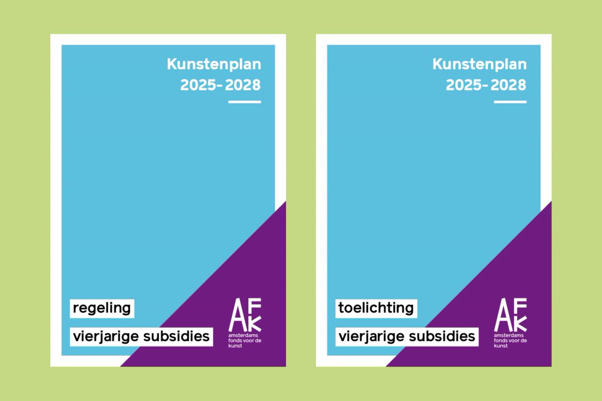 BESLUITEN VIERJARIGE SUBSIDIES 2025-2028 | Het AFK heeft op 1 augustus 2024 de besluiten van de vierjarige subsidies 2025-2028 bekend gemaakt. 

Lees het nieuwsbericht en bekijk de besluiten: buff.ly/3Ytp2MJ