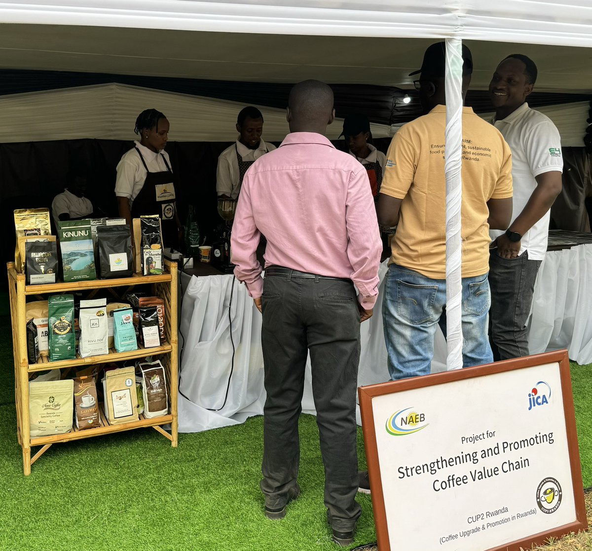 CUP2Rwanda's tweet photo. Experience high-quality coffee at Agrishow 2024! Join JICA CUP2 Project and the Barista Association at the NAEB booth in Mulindi for free coffee tasting. Don’t miss out on this wonderful coffee experience—come grab a cup! #Agrishow2024 #RwandanCoffee https://t.co/1dxLvU5J35
