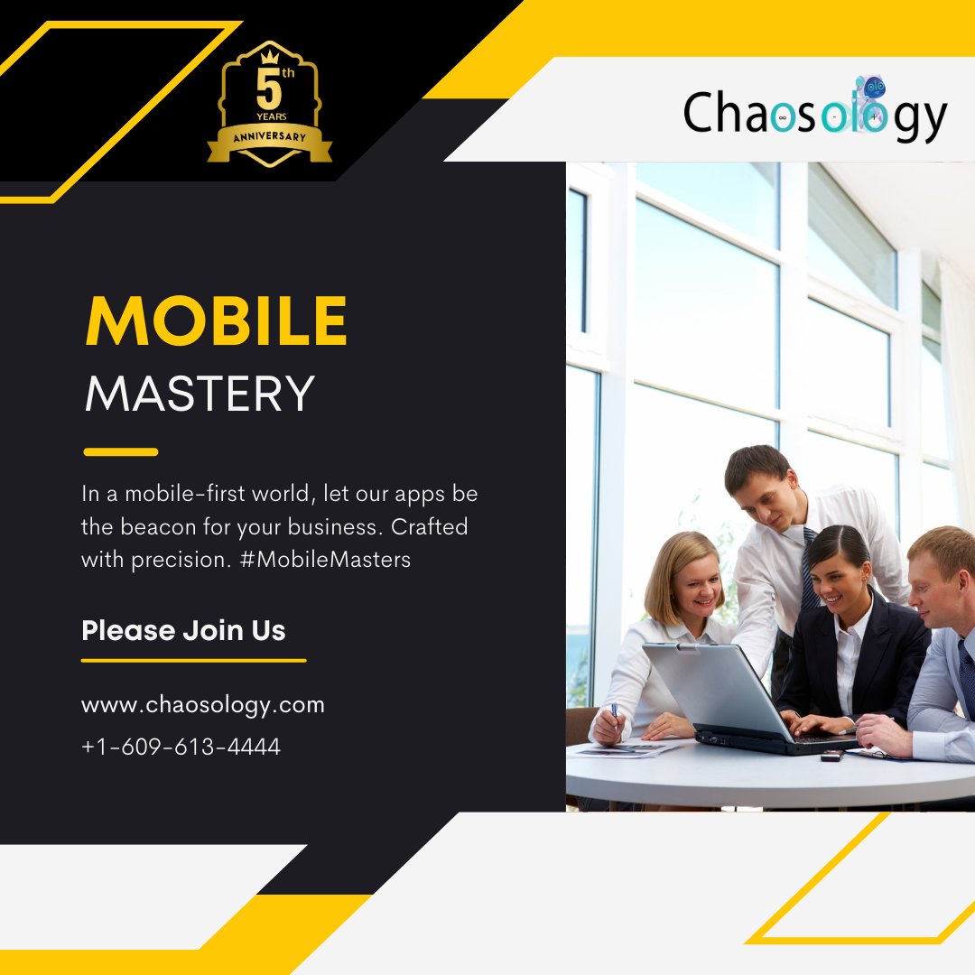 chaosologyHQ's tweet image. In a mobile-first world, let our apps be the beacon for your business. Crafted with precision. #MobileMasters