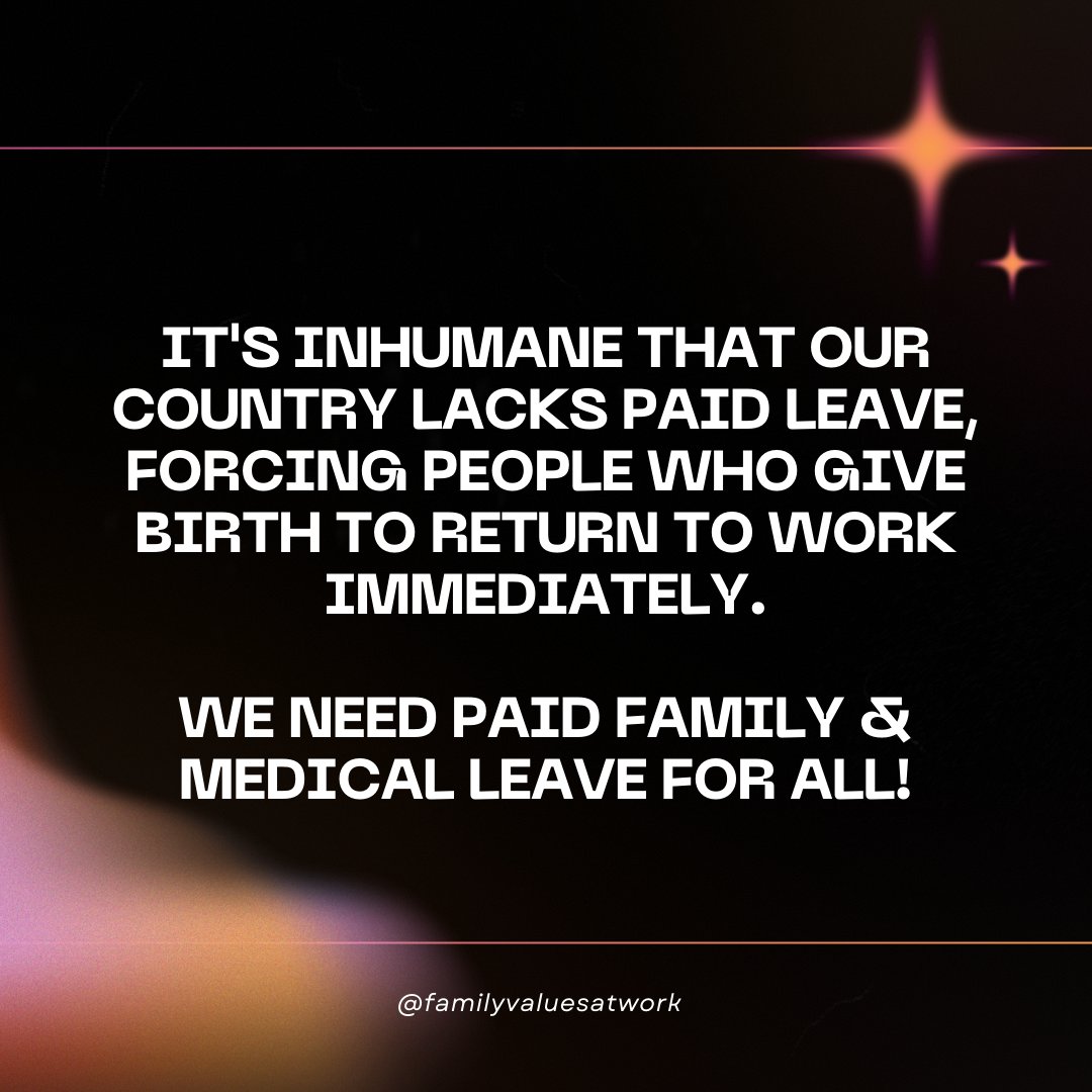 FmlyValuesWork's tweet photo. How can the U.S. expect its citizens to make ends meet with 12 weeks of unpaid leave when most people live paycheck to paycheck?😡 It's time to take action and demand paid family and medical leave for everyone! 💪#PaidLeaveNow #FamilyLeave #MedicalLeave #SupportWorkingFamilies https://t.co/dUZ46sZDuG