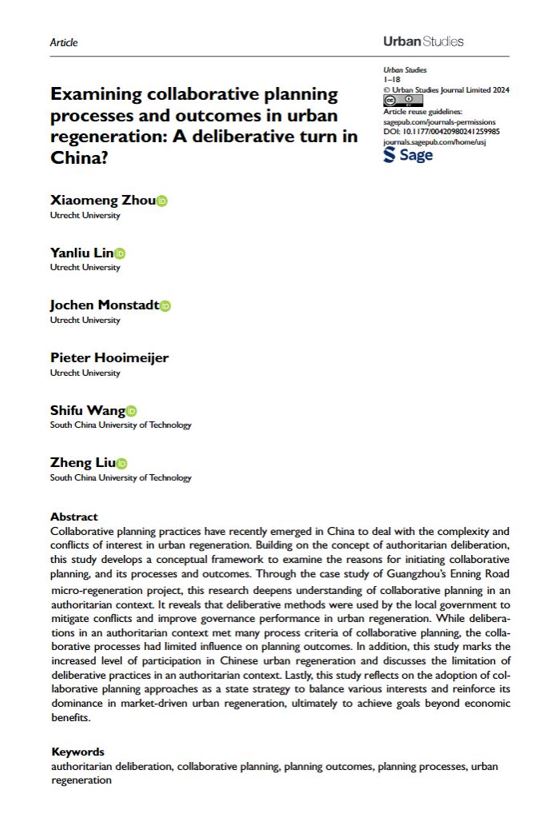 USJ_online's tweet photo. Building on the concept of #AuthoritarianDeliberation, this study develops a conceptual framework to examine the reasons for initiating #CollaborativePlanning, and its processes and outcomes
https://t.co/C4dL5THOMf https://t.co/qbVFHktY0r