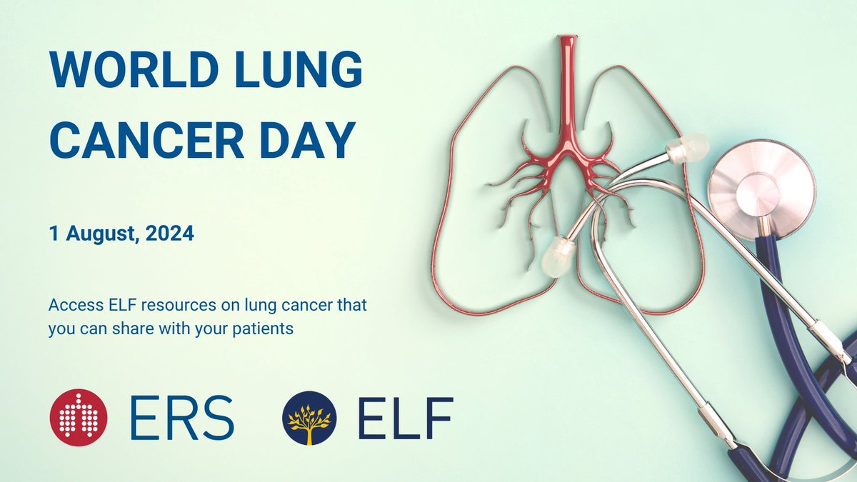 This #WorldLungCancerDay, we are sharing some <a href="/EuropeanLung/">European Lung Foundation</a> resources on lung cancer for you to share with your patients.

Patients can use these resources to learn more about causes, symptoms, diagnosis &amp; treatment:
europeanlung.org/en/information…