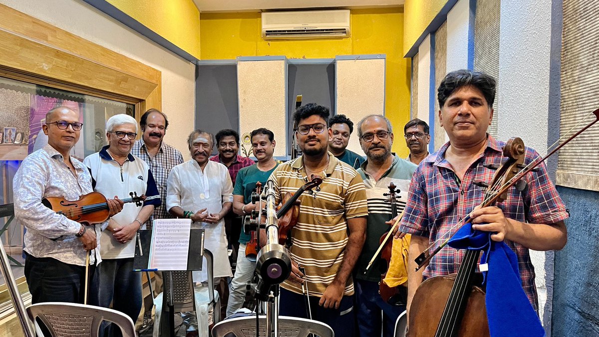 'Thenisai Thendral' Deva (@ungaldevaoffl) on Twitter photo Recorded the strings session for #ArunDreamMovies presents 'Charukesi' directed by <a href="/Suresh_Krissna/">sureshkrissna</a> and starring #ygeemahendran with lyrics by <a href="/pavijaypoet/">PA.VIJAY</a>
<a href="/RIAZtheboss/">RIAZ K AHMED</a> <a href="/ParasRiazAhmed1/">Paras Riyaz</a> <a href="/V4umedia_/">V4U Media</a>
#thenisaithendraldeva #deva #musicdirectordeva Recorded the strings session for #ArunDreamMovies presents 'Charukesi' directed by <a href="/Suresh_Krissna/">sureshkrissna</a> and starring #ygeemahendran with lyrics by <a href="/pavijaypoet/">PA.VIJAY</a>
<a href="/RIAZtheboss/">RIAZ K AHMED</a> <a href="/ParasRiazAhmed1/">Paras Riyaz</a> <a href="/V4umedia_/">V4U Media</a>
#thenisaithendraldeva #deva #musicdirectordeva