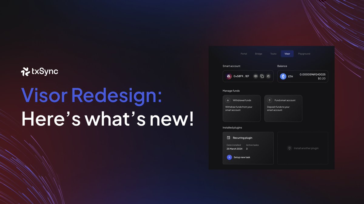 txSync_io's tweet photo. #txCitizens remember the beginning of July, when we first introduced Visor?
𝗪𝗲𝗹𝗹, 𝗶𝘁 𝗷𝘂𝘀𝘁 𝗴𝗼𝘁𝘁𝗲𝗻 𝗲𝘃𝗲𝗻 𝗯𝗲𝘁𝘁𝗲𝗿!
We’ve rolled out a set of new Visor features that enhances its capabilities!
Here’s what’s new. 🧵👇 https://t.co/JIMR71sgvR