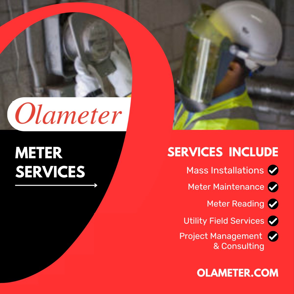 #Olameter’s Meter and Field Services division focuses on all services related to meters. We have vast experience with electric, gas and water meters from all major manufacturers for the residential, commercial, industrial, and sub-meter markets throughout the US &amp; Canada.