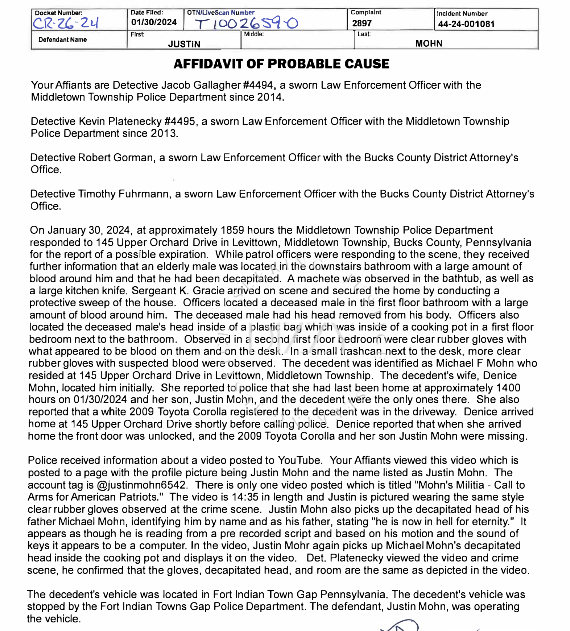 HeyDizzzy's tweet photo. #OnTheDocket accused of beheading his father #MichaelMohn is #JustinMohn for a Competency Hearing after a psychologist hired by the defense determined he is not mentally competent but a doctor hired by CW said he is competent to stand trial.
Read his PCA here https://t.co/tJ77VVdc3U