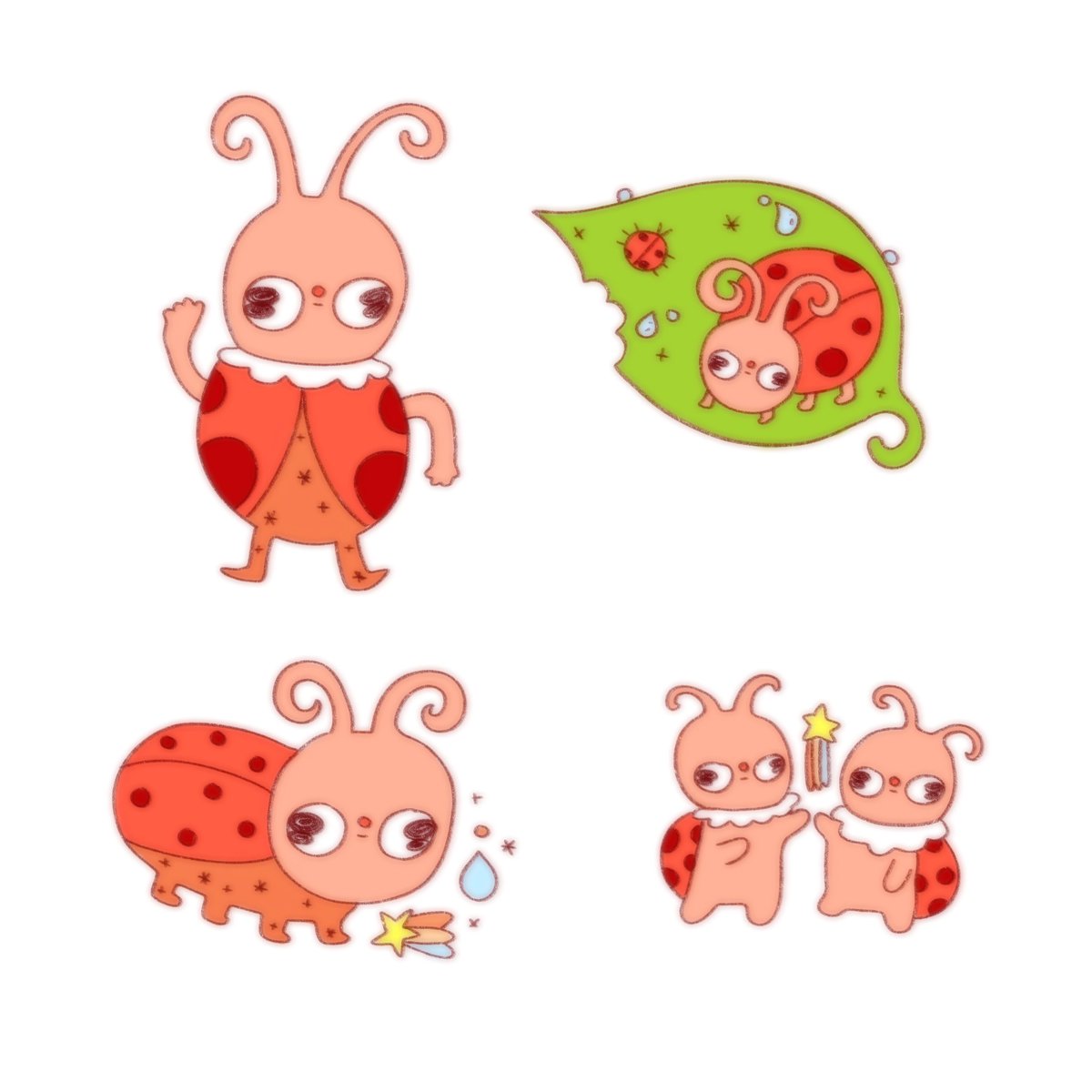 clunkypicnic's tweet photo. happy august! my mail club's theme is LADYBUGS!! https://t.co/KziBdGjuy7