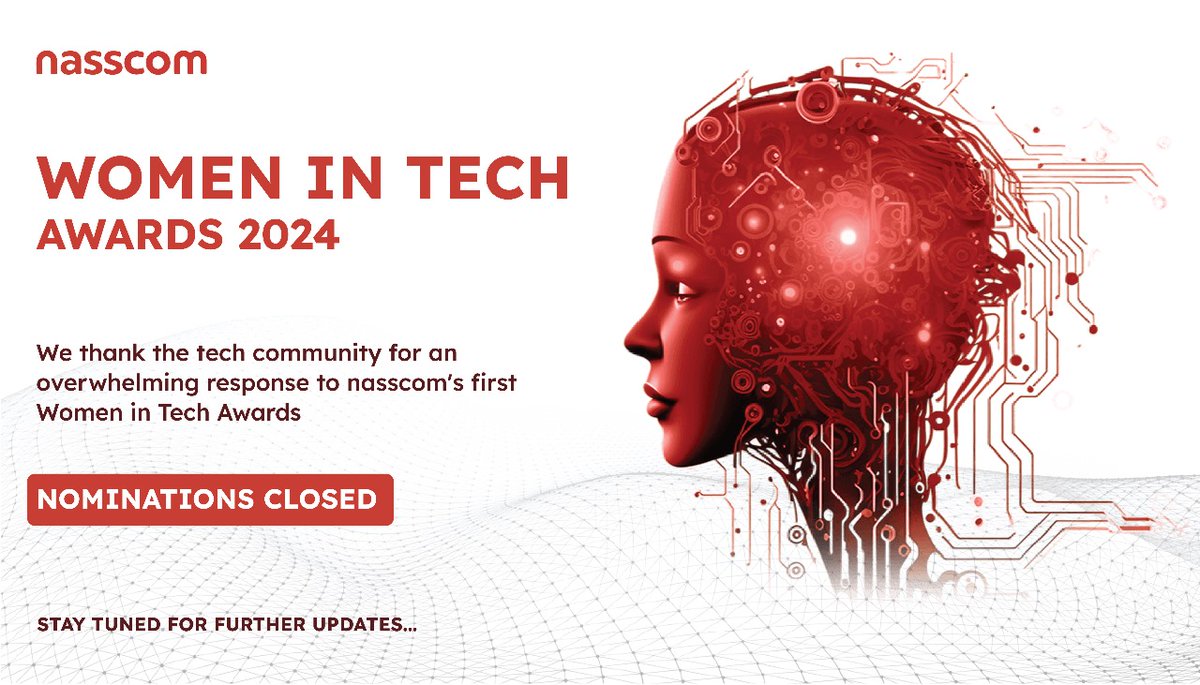 NasscomR's tweet image. Thanks for celebrating women in tech with us! Nominations are now closed.
Stay tuned for announcements on the Winners!

For more details write us on - wit@nasscom.in 

#nasscomWomenInTech #TechAwards #Empowerment #womenintech #womenwhocode #techtrends #Diversity #Inclusion…