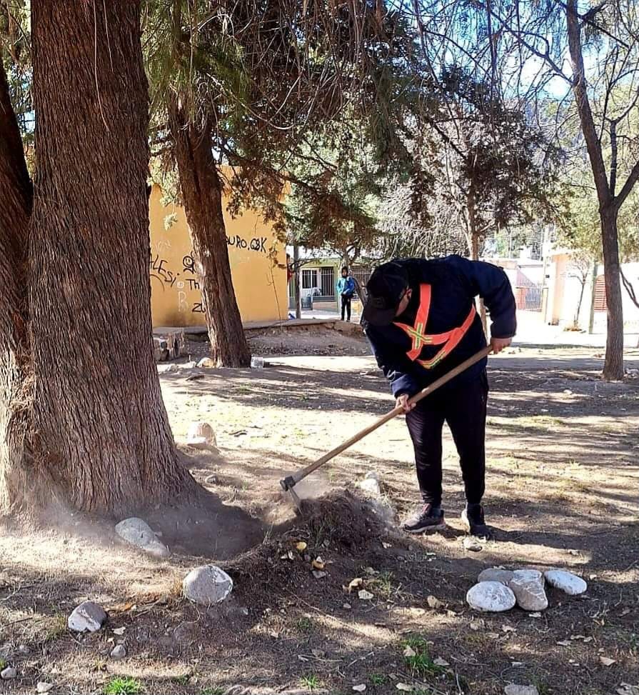 B° Paimán
El grupo de trabajo de Tony Quiroga que depende del Gobierno Municipal realizó tareas de poda, desmalezamiento y limpieza en la plaza "Virgen del Rosario" de barrio Paimán.