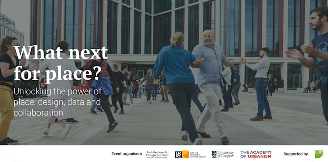 Rebecca Madgin (@imadgination03) on Twitter photo This is going 2 be fun! Come join the <a href="/ahrcpress/">Arts and Humanities Research Council</a> Place Programme <a href="/ArcDesSco/">Architecture and Design Scotland</a> <a href="/theAoU/">The Academy of Urbanism</a> <a href="/UofGUrbStudies/">Urban Studies & Social Policy</a> to discuss ‘What Next for Place’. Featuring talks, walks & a session to co-create possible approaches for next practice.
18-19th September <a href="/UofGlasgow/">University of Glasgow</a>
shorturl.at/W2oaD This is going 2 be fun! Come join the <a href="/ahrcpress/">Arts and Humanities Research Council</a> Place Programme <a href="/ArcDesSco/">Architecture and Design Scotland</a> <a href="/theAoU/">The Academy of Urbanism</a> <a href="/UofGUrbStudies/">Urban Studies & Social Policy</a> to discuss ‘What Next for Place’. Featuring talks, walks & a session to co-create possible approaches for next practice.
18-19th September <a href="/UofGlasgow/">University of Glasgow</a>
shorturl.at/W2oaD