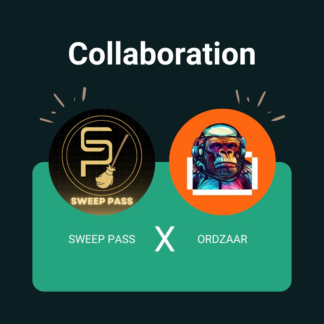 SweepPass's tweet image. We are thrilled to collaborate with @ordzaar for their upcoming launch! 🟠

Head to our server for a chance to get onboard