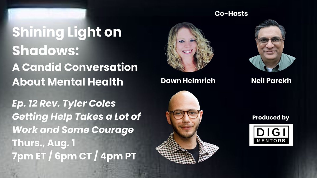 Neil Parekh (He / Him / His) (@neilparekh) on Twitter photo 1/x I co-host a livestream with <a href="/dawner100/">Dawn Helmrich</a>, "#ShiningLightonShadows: A Candid Conversation About Mental Health," to help reduce the stigma around #mentalhealth and normalize the conversation about #anxiety #depression and more.
Details / Links: neilparekh.org/post/ep-12-rev…
Watch 1/x I co-host a livestream with <a href="/dawner100/">Dawn Helmrich</a>, "#ShiningLightonShadows: A Candid Conversation About Mental Health," to help reduce the stigma around #mentalhealth and normalize the conversation about #anxiety #depression and more.
Details / Links: neilparekh.org/post/ep-12-rev…
Watch