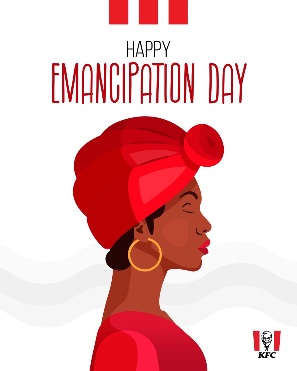 kfcslu's tweet photo. Happy Emancipation Day! Let’s honor the past and enjoy the present together by celebrating freedom and heritage. 

#EmancipationDay #KFCCelebrates #KFCSLU https://t.co/nIlxTUxi4S