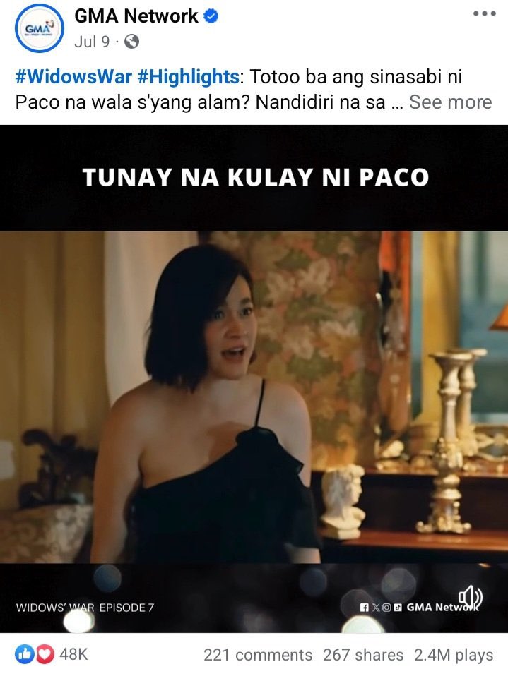 MovieQueenBea's tweet photo. #WidowsWar clips on Facebook with 2M+ views! 🔥🔥🔥

#WWRIPBasil 
Bea Alonzo

Part 1 https://t.co/j909yCuCdX