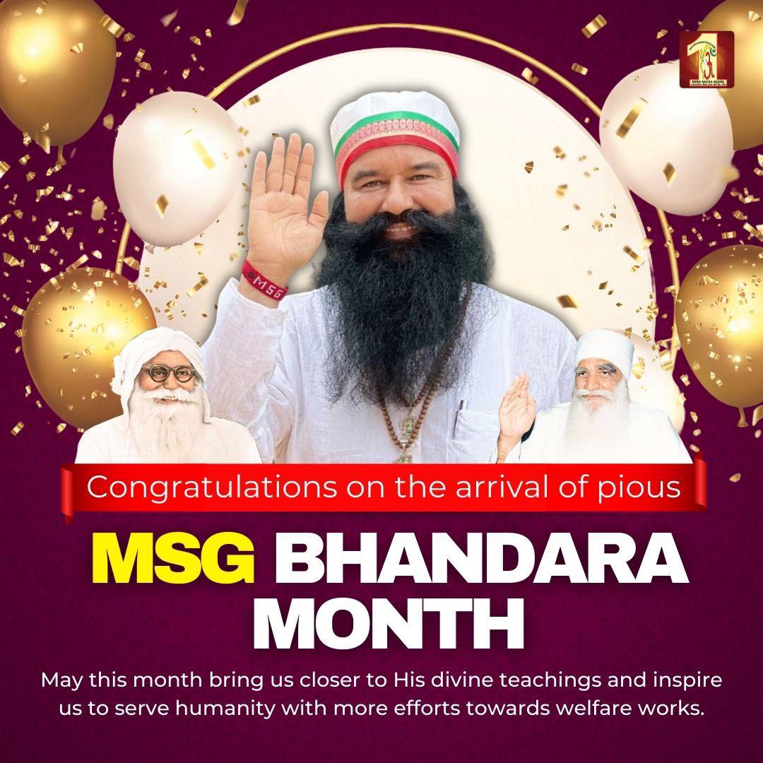 Will_Gsm's tweet photo. Millions Trillion congratulations to the whole universe to Arrive the Holy Incarnation Month of Saint Dr MSG. May this month bring us closer to His divine teachings and inspire us to serve Humanity with more efforts towards welfare works. 

#MSGBhandaraMonth 🥳
 #IncarnationMonth https://t.co/ahpB2FANQx