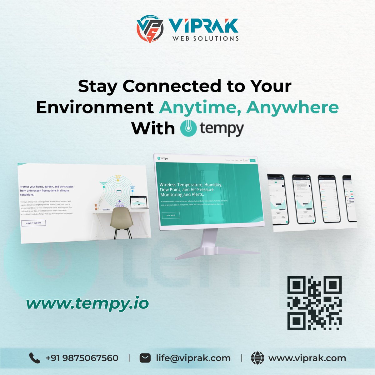viprakweb's tweet image. 🌡️ Stay connected to your environment anytime, anywhere with Tempy!

Get real-time alerts to protect your home, garden, or perishables. 🌍

🔗 Visitt tempy.io to learn more.

#viprakwebsolutions #tempy #wirelessmonitoring #smarthome