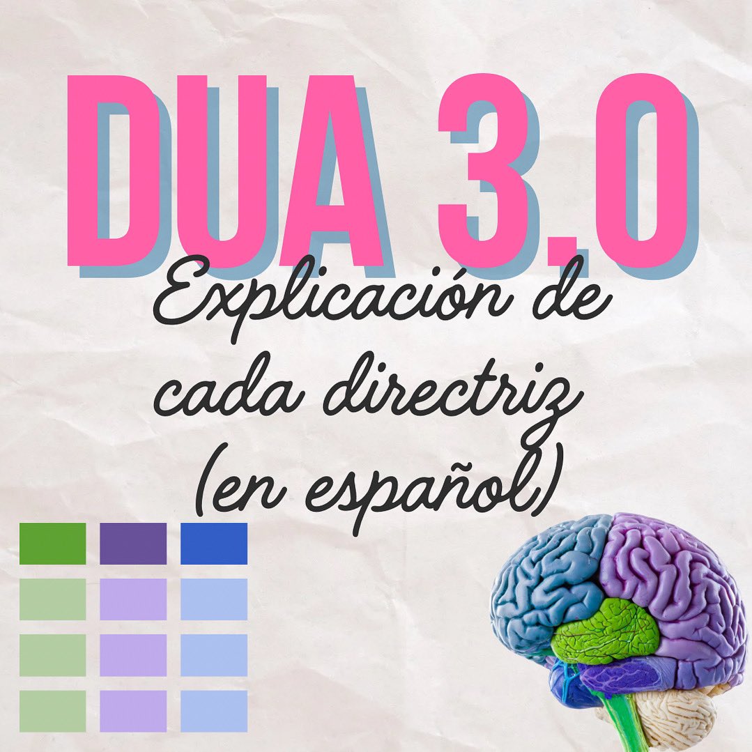anafsancho's tweet photo. DUA 3.0 CON DESCRIPCIONES TRADUCIDAS‼️
Hace sólo un par de días el @cast_udl ha publicado la nueva versión del DUA (algo que merecerá un análisis profundo). 
En la web oficial se ofrece la descarga del organizador con las directrices traducidas, no obstante…(sigo 👇) https://t.co/v2XYus0Hs4