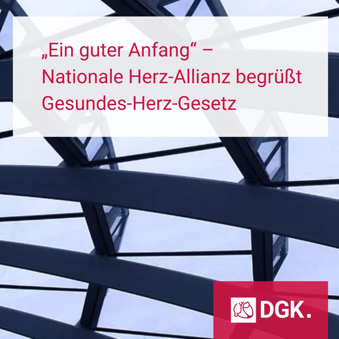 Die #DGK &amp; 8 weitere Fachorganisationen begrüßen das #GHG zur Verbesserung der Herz-Kreislauf-Gesundheit in D. Dieser sollte jedoch nur der Ausgangspunkt für eine umfassende kardiovaskuläre Gesundheitsstrategie sein.
Mehr Info: 👉herzmedizin.de/fuer-aerzte-un…
#DGK #Herzmedizinde