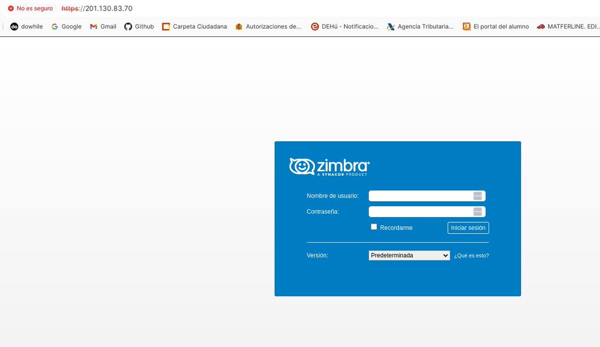 phenobarbital's tweet image. No solo al servidor de correo, es que incluso el Zimbra (servicio web de correo electrónico) del CNE es accesible vía web, o sea, su infraestructura sigue en pie (hasta un servidor XMPP), lo único que se "cayó" es la fulana página web: