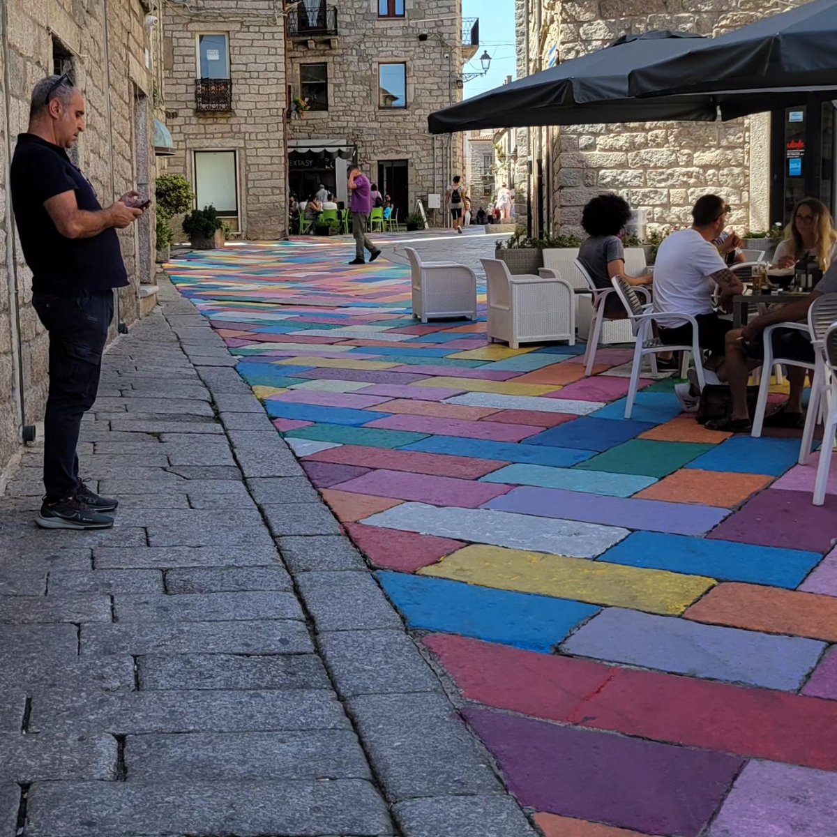 MrNidge's tweet image. Colourful streets of #Tempio #Sardinia
