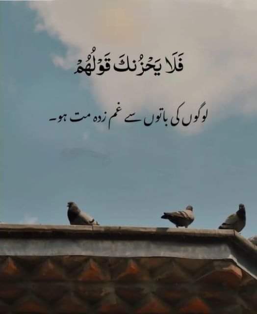 لوگوں کی باتوں سے غم زدہ مت ہو۔۔۔۔❤️