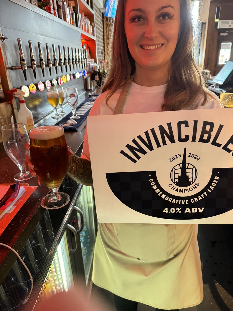It’s here, the new season is upon us and clean crisp crafty Invincibles Commemorative Lager is now pouring HERE! #COYB <a href="/FalkirkFC/">Falkirk FC</a>