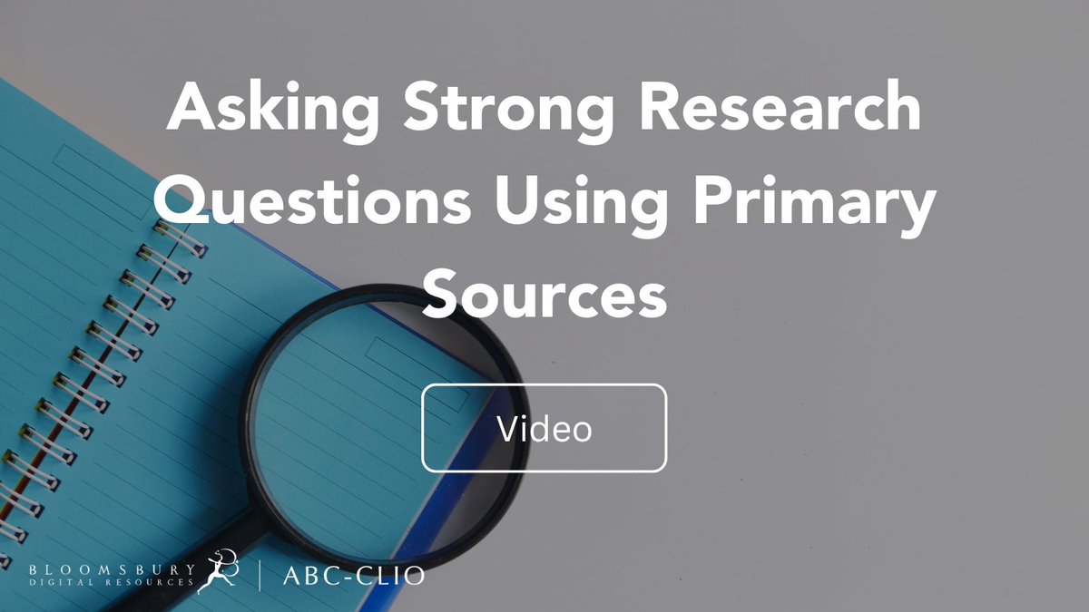 In this webinar, librarian, author, and former Teacher in Residence at the Library of Congress Tom Bober (<a href="/CaptainLibrary/">Tom Bober</a>) shares strategies and tips to effectively utilize primary sources at the question-forming stage of research.

Check it out!👉 bit.ly/4dIjZwD
#edchat