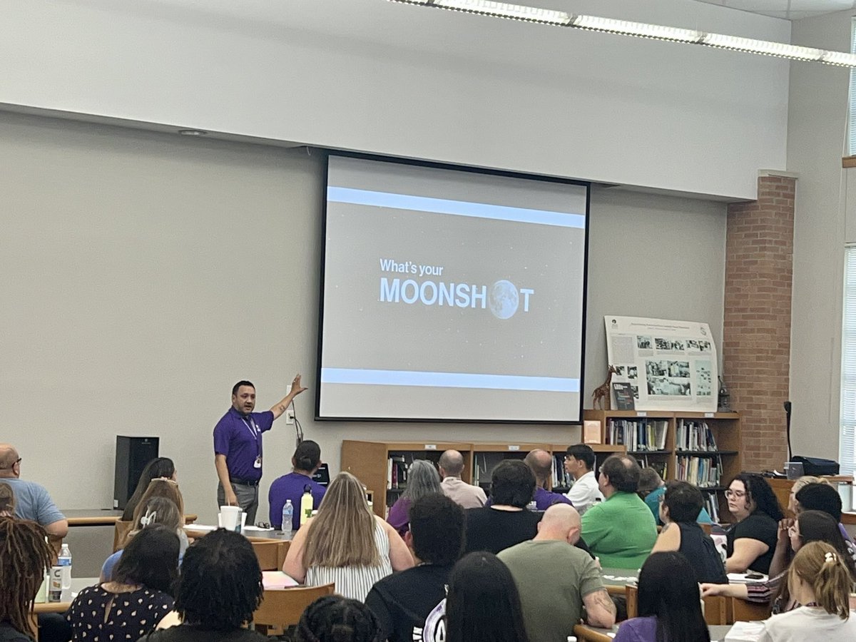 _TMSanders's tweet photo. What’s your moonshot? Principal @mrjoegmitchell shared his moonshot and all I can say about it is that I’m #ALLIN to support the @GoodnightSMCISD campus move forward to earning a letter of A! https://t.co/RP7auE6Iyu