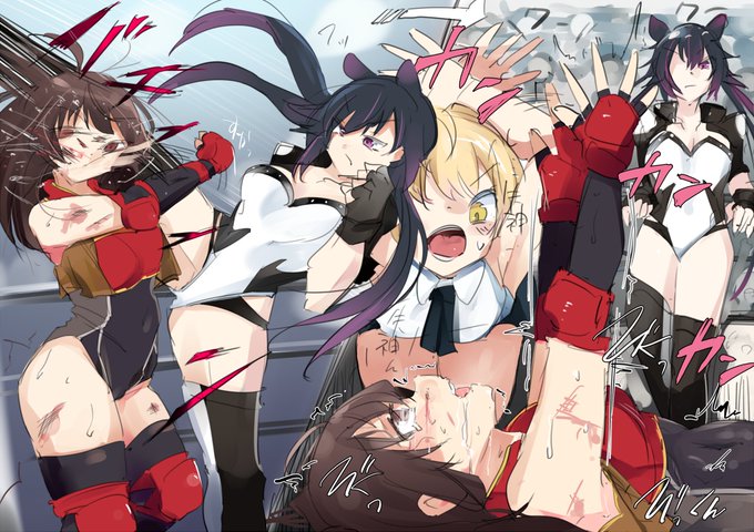 これは試合前PVで「かかってこい! ド新人! この場所がどんな所か、教えてやる!」って啖呵切った試合でバチィィンってなってぴーんッてなっちゃった子の絵^^ 