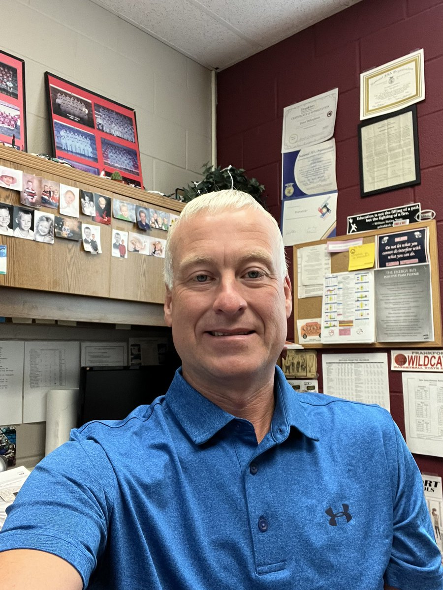 Back at it today. Starting year 25 in Frankfort year 19 as Principal!  It is going to be a great year.