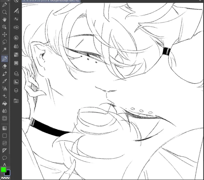こういう目描いてる時が一番ゾクゾクする 