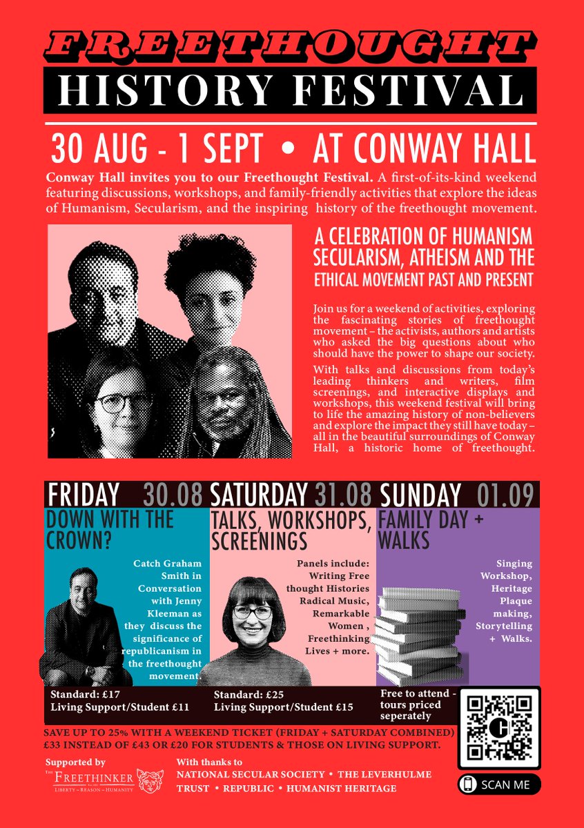 Really looking forward to representing #HumanistHeritage at the Freethought History Festival <a href="/ConwayHall/">Conway Hall</a>🥳I'll be talking about the incredible Zona Vallance &amp; am very excited to make some plaques again w/ <a href="/ClareGS87/">Clare Stainthorp</a> on the Sunday👩‍🎨 It's going to be such a great weekend!