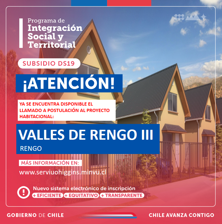 MinvuOHiggins's tweet photo. 🌟 ¡Atención familias de Rancagua, Rengo y Requínoa! 🌟 Postula a 160 viviendas del Programa de Integración Social y Territorial del @Minvu. Cierra el 12/08. Info: https://t.co/CMCuYNyEaA o en @serviuohiggins, Brasil 912, Rancagua. 
#PlanEmergenciaHabitacional https://t.co/5iRUTE7VvN