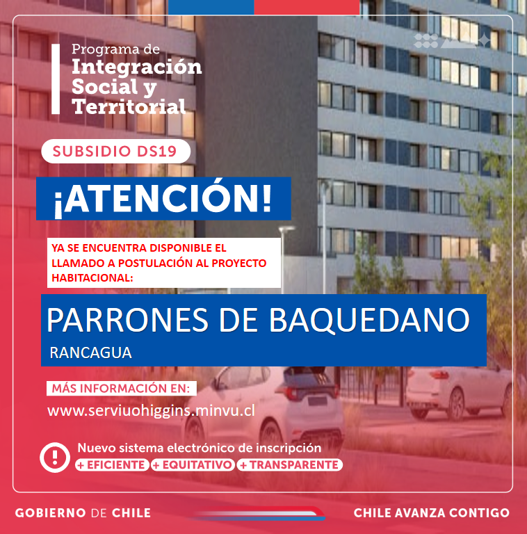 MinvuOHiggins's tweet photo. 🌟 ¡Atención familias de Rancagua, Rengo y Requínoa! 🌟 Postula a 160 viviendas del Programa de Integración Social y Territorial del @Minvu. Cierra el 12/08. Info: https://t.co/CMCuYNyEaA o en @serviuohiggins, Brasil 912, Rancagua. 
#PlanEmergenciaHabitacional https://t.co/5iRUTE7VvN
