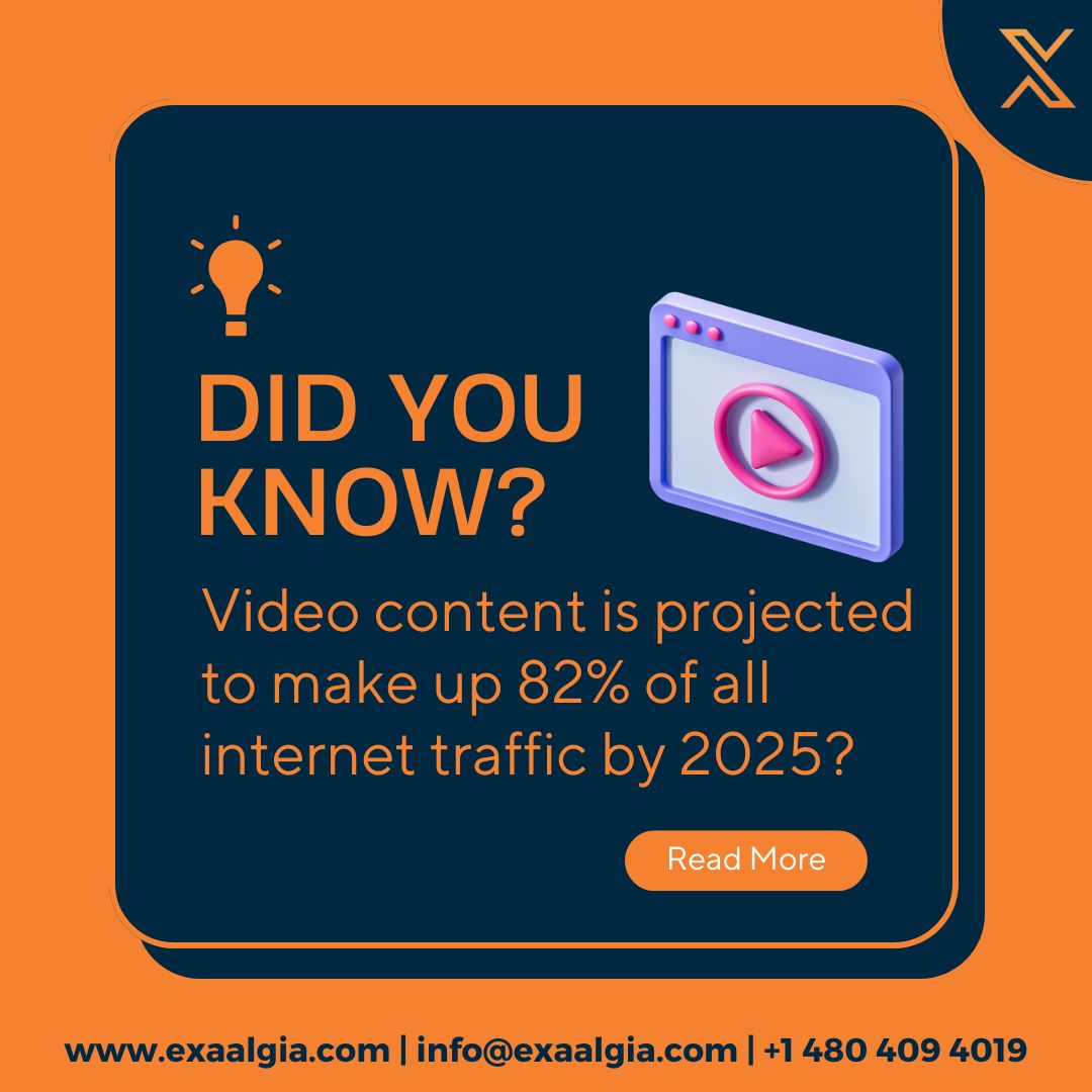 Exaalgia's tweet photo. Integrating video into your digital marketing strategy can significantly boost engagement and brand visibility. Looking for someone who can create engaging videos for your brand, reach out to Exaalgia! DM us to know more about our services! #ExaalgiaLLC #DigitalMarketing #Video https://t.co/mpxXUxA4Ys