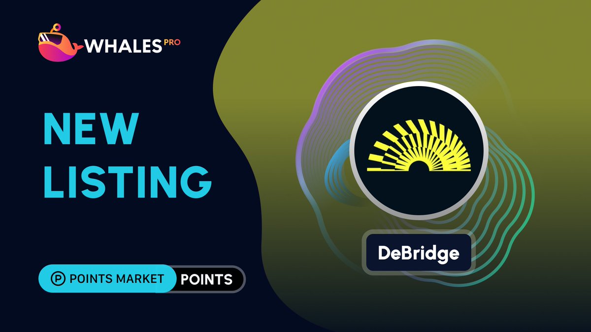 Points Market Listings: @deBridgeFinance points DebridgeFinance has  announced the launch of its $DBR token on the @JupiterExchange launchpad.  TGE is confirmed to commence at the end of August. Trade your Points now