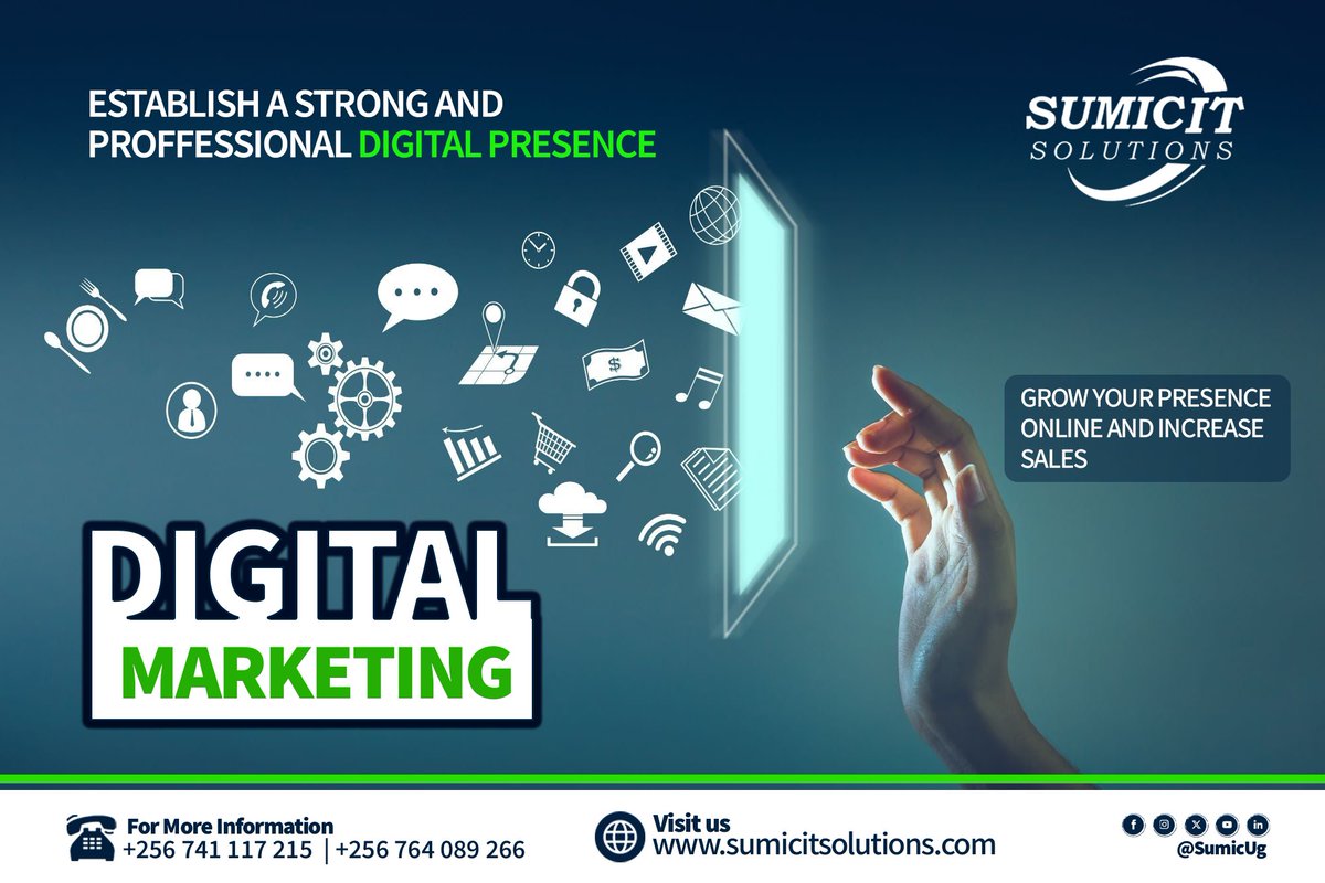 alinabyona69087's tweet photo. Do you want to achieve measurable digital presence results??

Unlock the full potential of your business with @SumicUg and you achieve measurable results, increased visibility and Brand awareness &amp; higher return on investments 

Visit 👇
https://t.co/e1gwxhpXyh
#VisitSumic https://t.co/L1DiJADiWi
