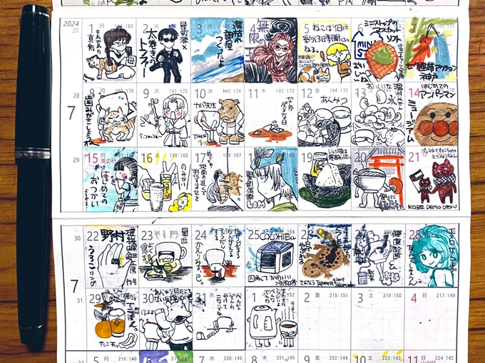 #じゃばらんだ 2024年7月
最近毎日その日に描けてる〜!!写真やツイートに頼らずその日の出来事を思い出す時間もまたよろし。今月も早かったなぁ。 