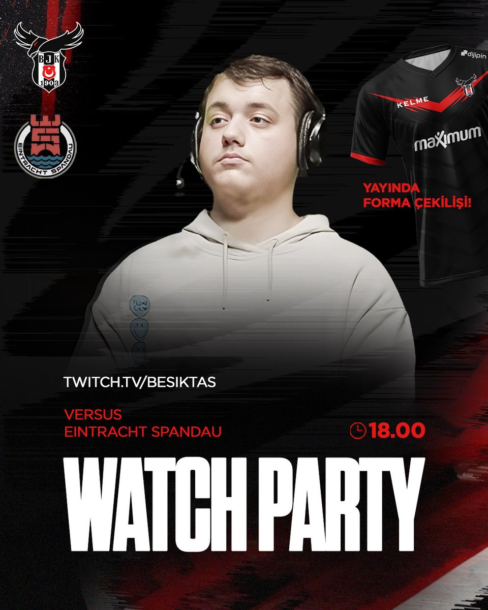 FORMA ÇEKİLİŞLİ EMEA WATCHPARTY YAYINI! 🔥

League of Legends takımımızın EMEA Masters elemelerindeki 2. maçını <a href="/CasterKF10/">Engin Can 'Killerfire10' Avcı</a> 'un sunumuyla birlikte, bizimle izleyen taraftarlarımız için yayın sırasında forma çekilişlerimiz sizleri bekliyor olacak. Çekilişi kazanmak için;

- Bu