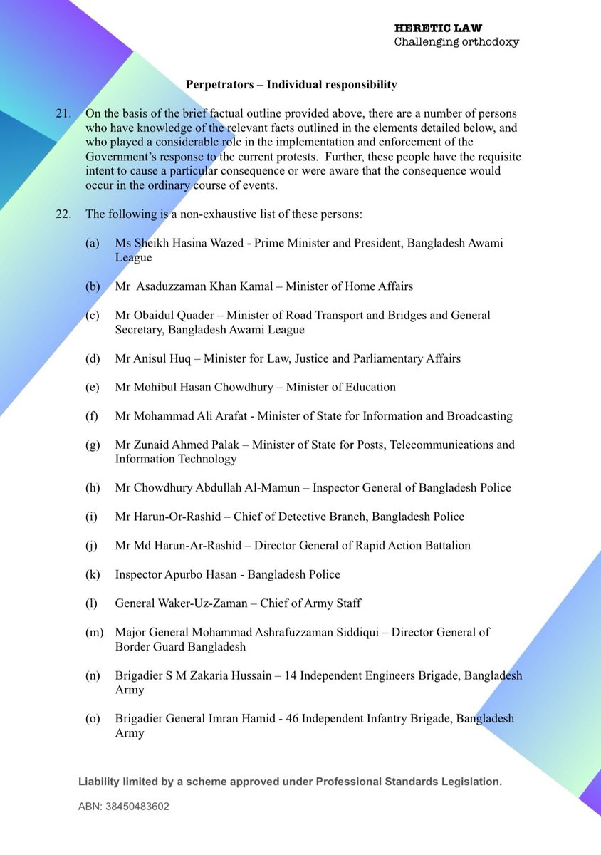 ZulkarnainSaer's tweet image. Considering the recent events in Bangladesh, an Australian legal firm has filed a communique with the International Criminal Court @IntlCrimCourt to consider the matter for preliminary examination, claiming that crimes against humanity have been committed in the country. The…